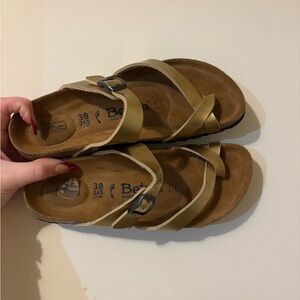 Gold Betula Birkenstock sandals like new